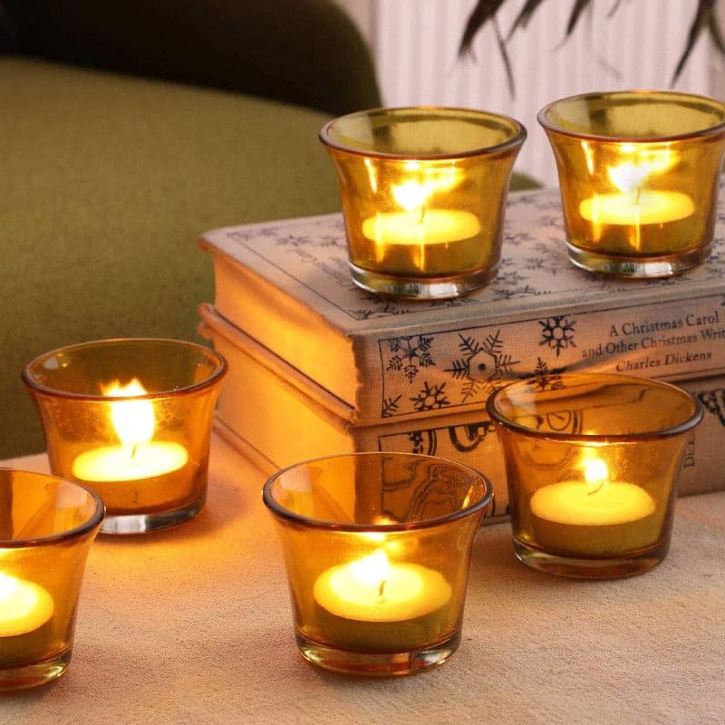 Uthena Tealight Candle Holder (Yellow) - Set Of Six