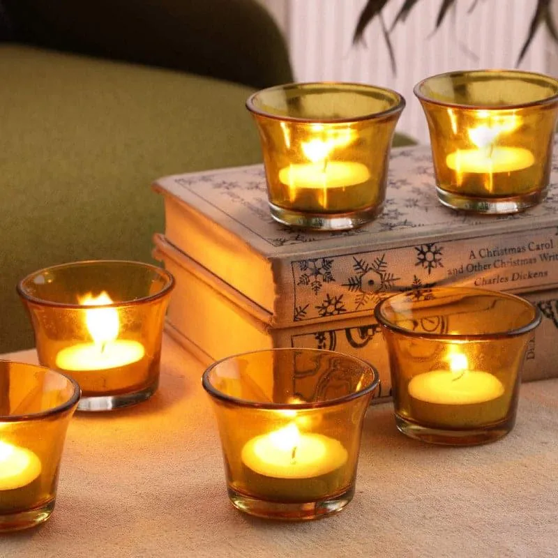 Uthena Tealight Candle Holder (Yellow) - Set Of Six media 1