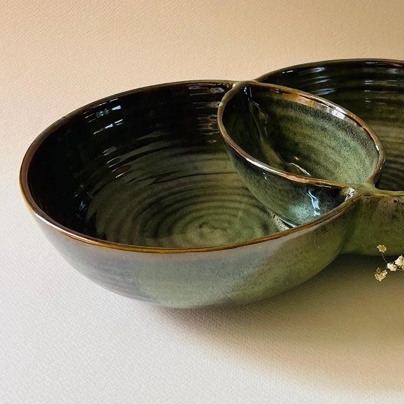 Olive Glow Chip & Dip Serving Bowl - 1400 ML media 4