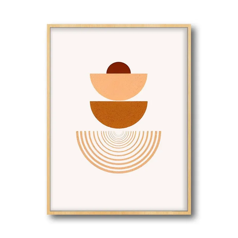 Stacked Serenity Canvas Wall Painting With Brown Frame media 3