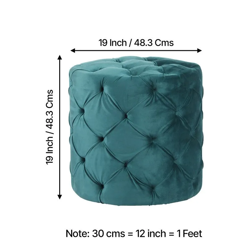 Hrixon Pine Wood Ottomans - Blue media 8