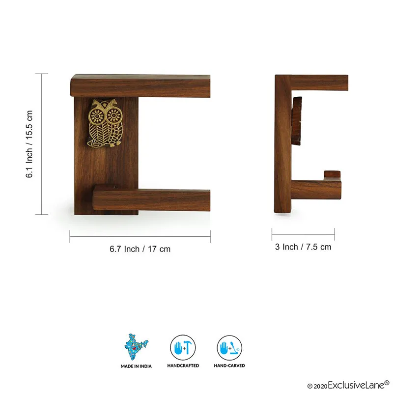 Hylde Sheesham Wood Wall Shelf media 6