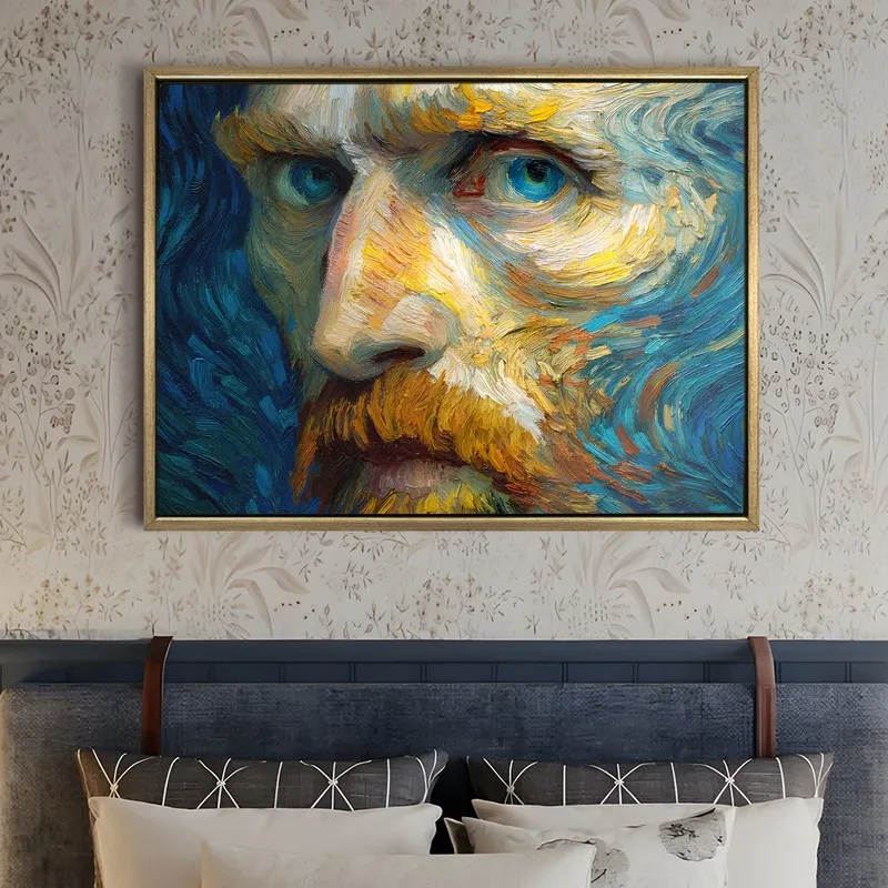 Expressive Eyes Canvas Wall Painting With Frame media 5