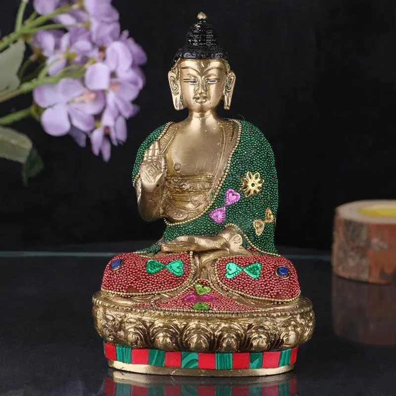 Decorative Budha Brass Idol media 1