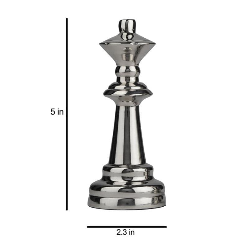 Chess Charm Queen Showpiece - Silver media 3