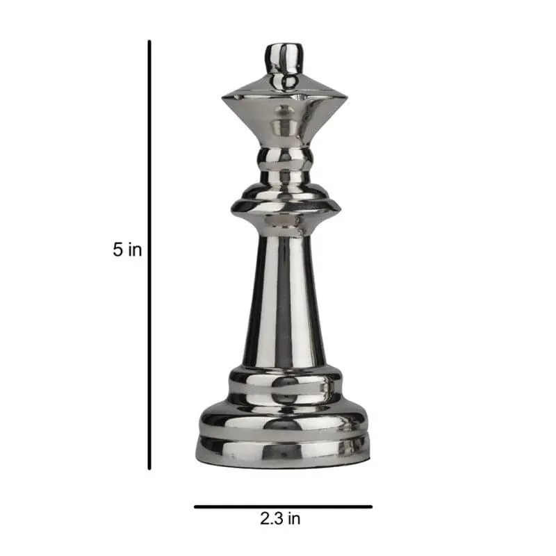 Chess Charm Queen Showpiece - Silver media 3