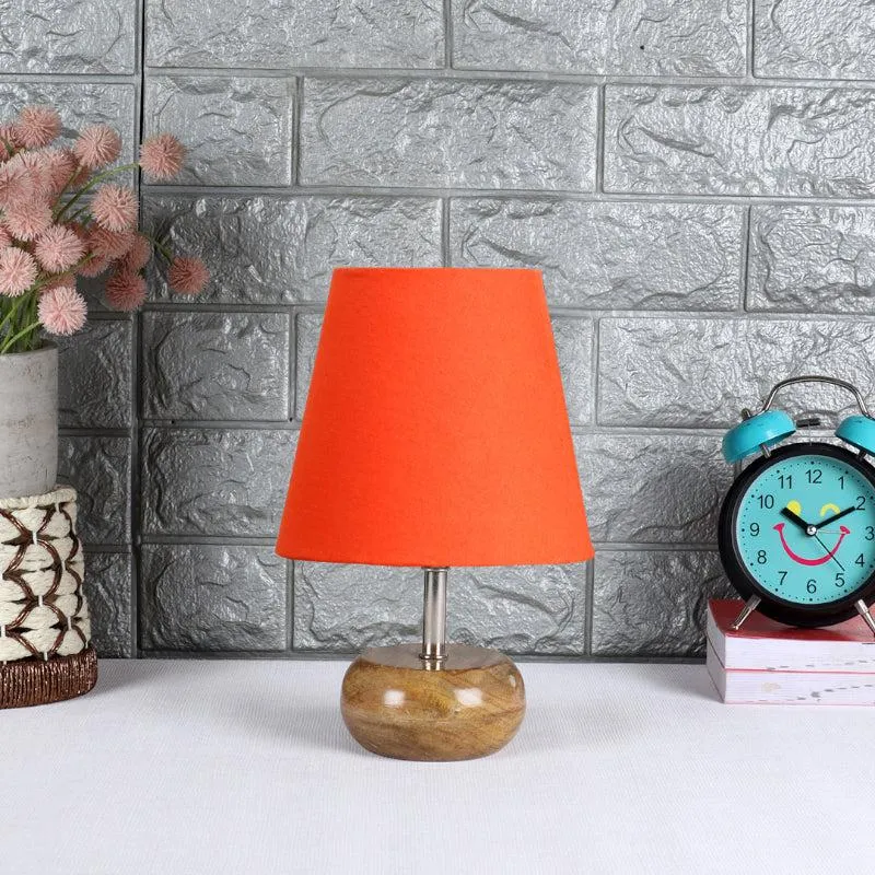 Astrova Fabric Table Lamp - Orange,Brown media 3