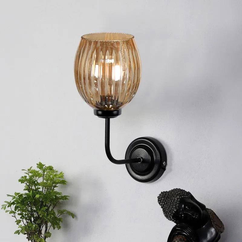 Golden Glow Glass Wall Lamp media 3
