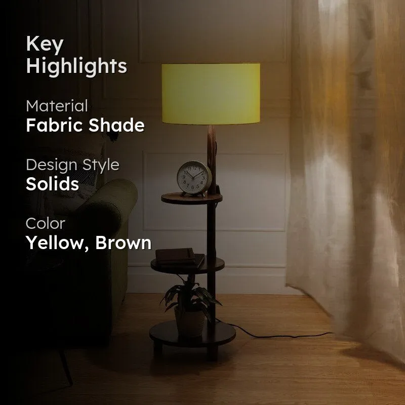 Citrine Runa Floor Lamp With Shelf media 2