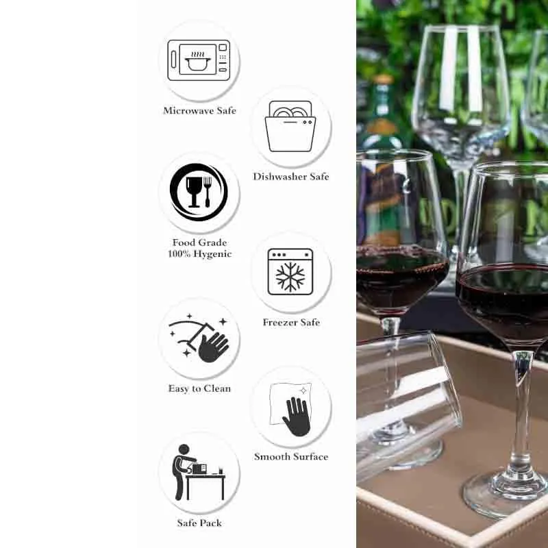 Impresso Red Wine Glasses (410 ml ) - Set of Six media 6