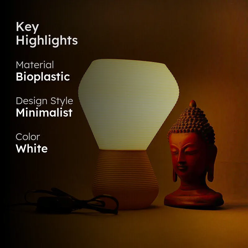 Bio Glint 3D Printed Table Lamp - White media 2