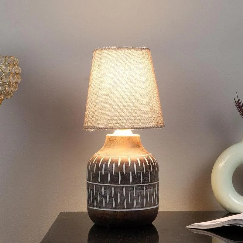 Nanasa Dante Fabric Table Lamp - Beige,Brown media 1