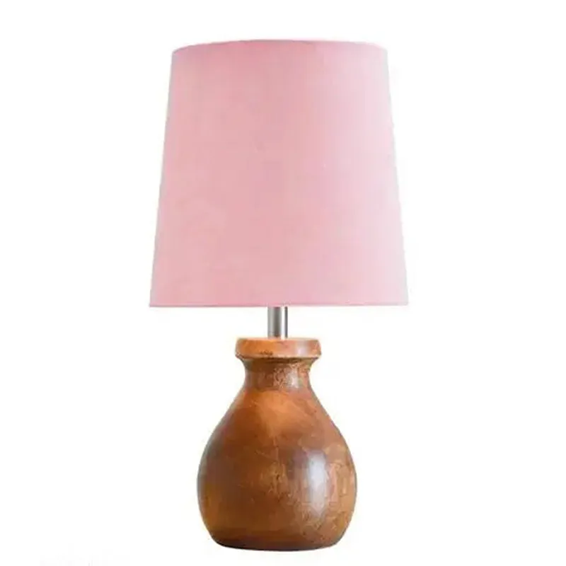 Eleera Wooden Table Lamp - Pink,Brown media 4