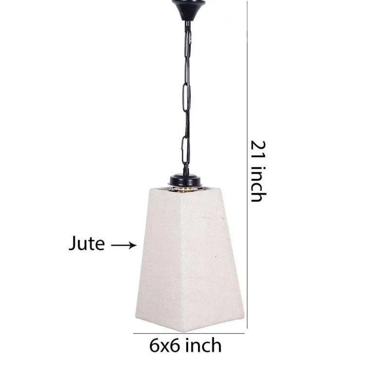 Perky Pyramid Jute Ceiling Lamp media 5