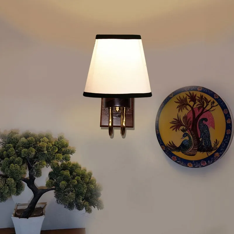 Gilded Arch Decorative Cotton Wall Lamp - White media 4