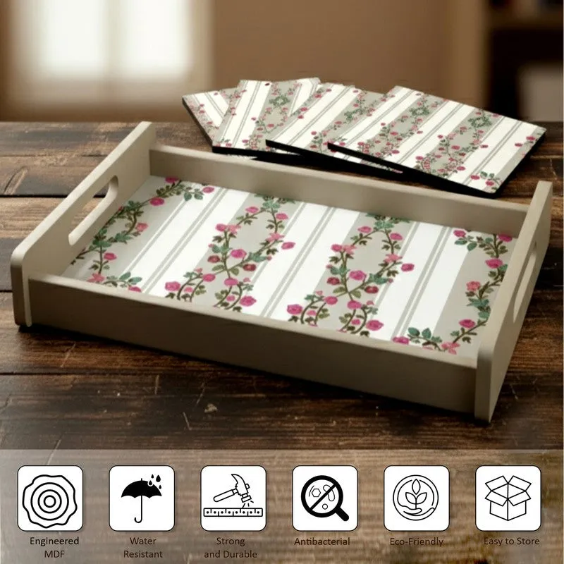 Velora Serving Tray with 4 Coasters - Five Piece Set media 7