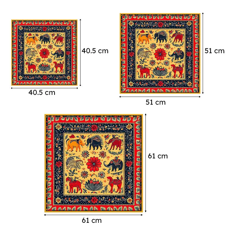 Haathi Parade Canvas Wall Art With Frame media 6
