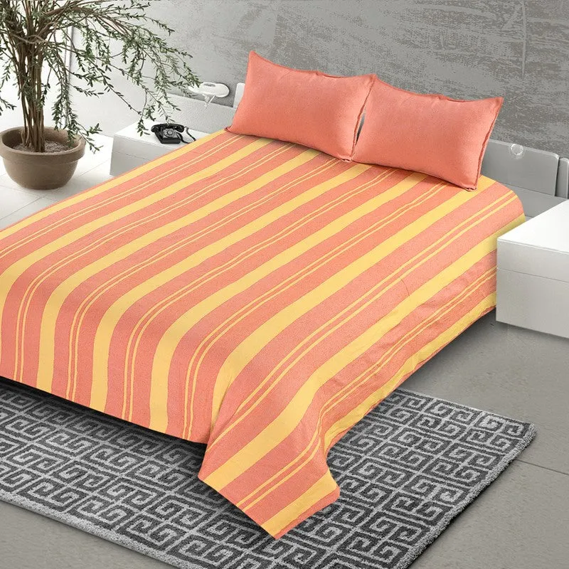 Parallel Peace Cotton Bedsheet (Peach) - 220 TC media 4