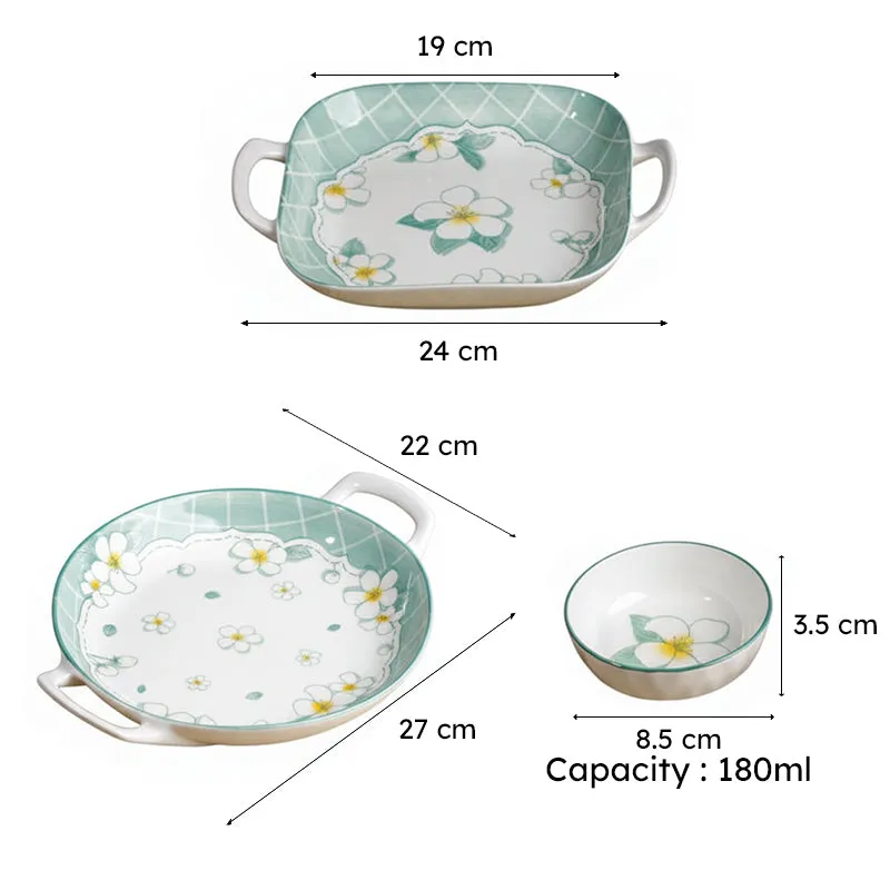 Ivory Rim Porcelain Platter - Four Piece Set media 7