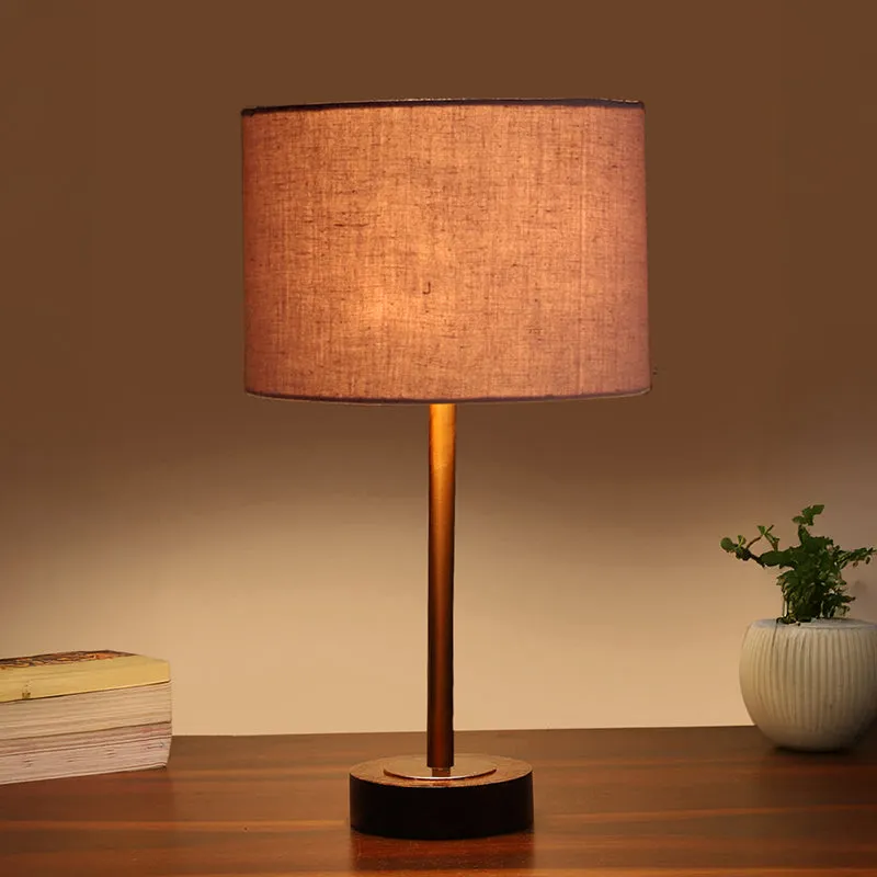 Cotin I Rodin Wooden Table Lamp - Grey,Copper,Brown media 1
