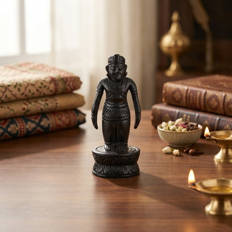 Lord Ayyappa Divine Ebony Wood Idol