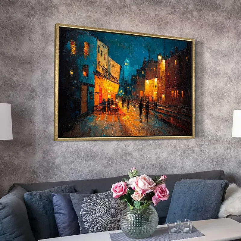 Starry Streetway Canvas Wall Painting With Frame media 6