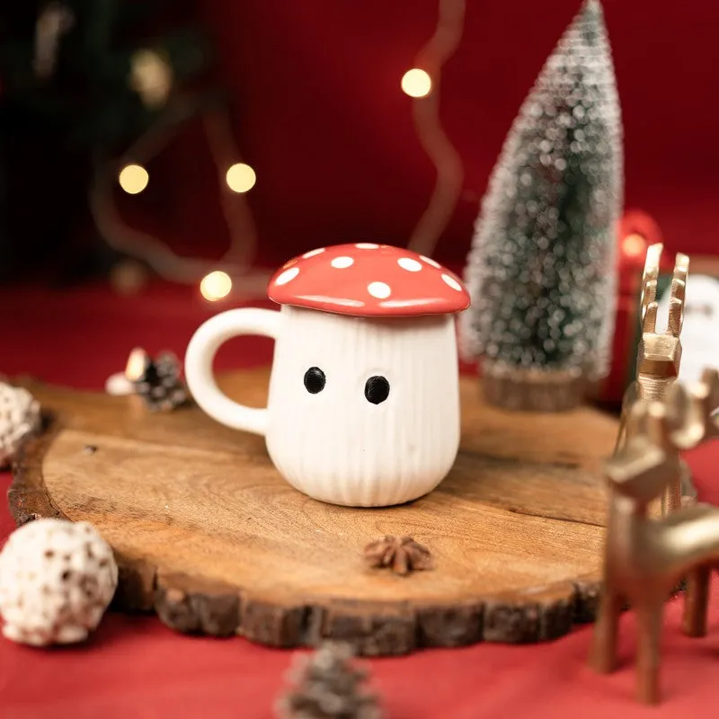 Merry Ceramic Coffee Mug (270 mL) - Two Piece Set media 3