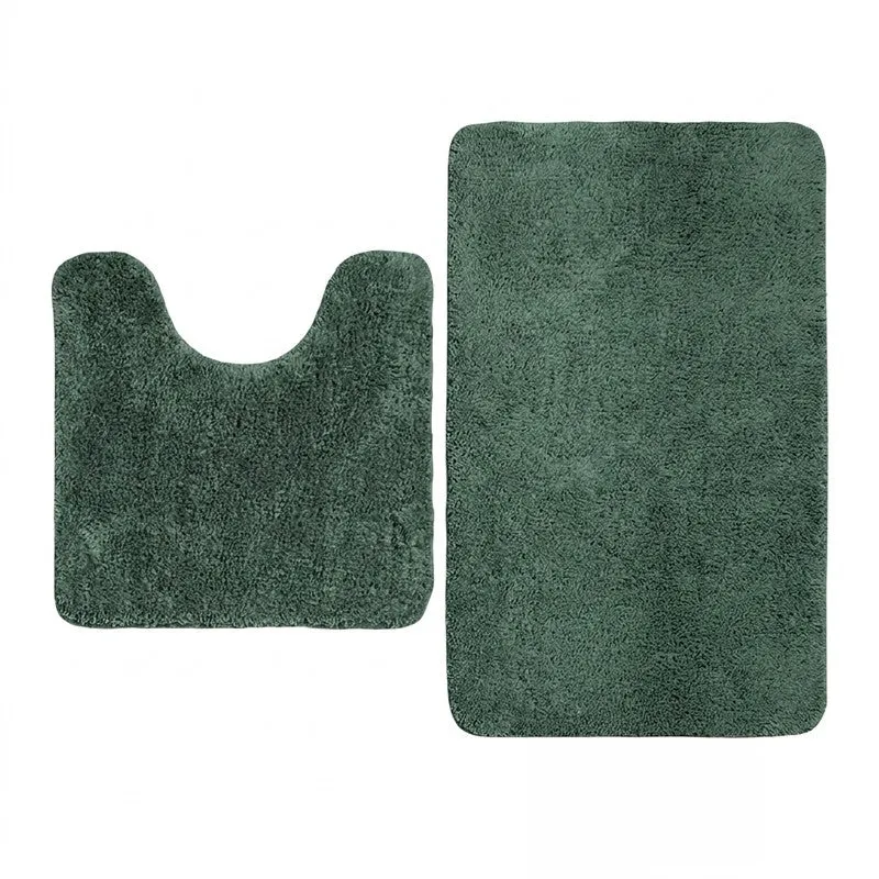 BathEase Anti Skid Bath Mats (Green) - Set of Two media 3