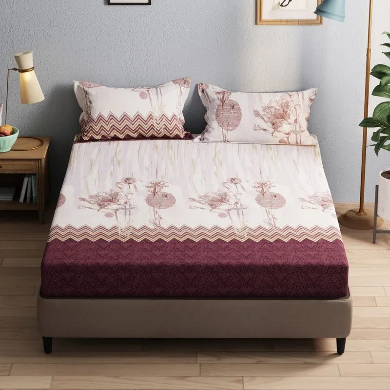 Wyril Bedsheet (Maroon) - 115 GSM media 3