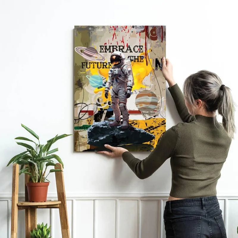 Embrace The Future Canvas Wall Painting - Set Of Three media 3