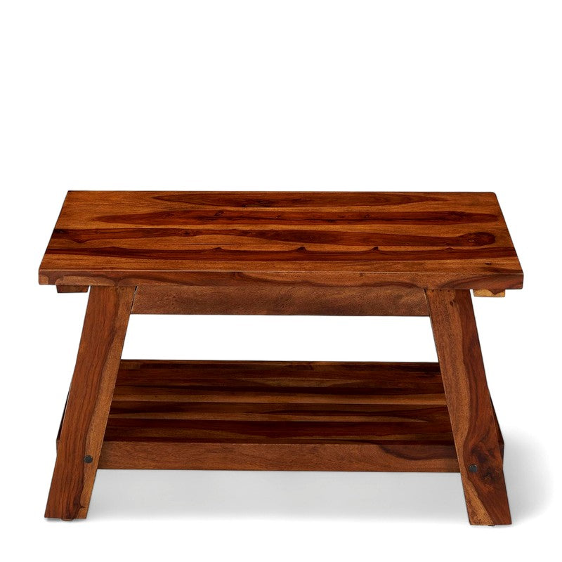 Axeron Sheesham Wooden Center Table - Brown media 4