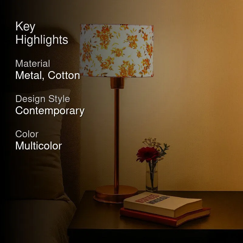 Kavira Soly Floral Metal Table Lamp - Multicolor media 2