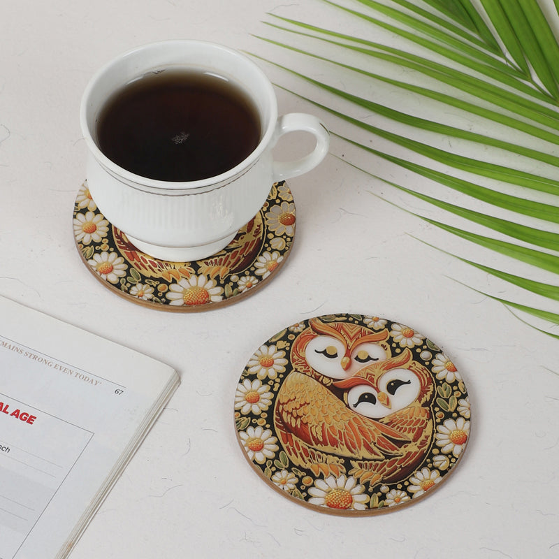 Owlways Yours Wooden Coasters - Set Of Two