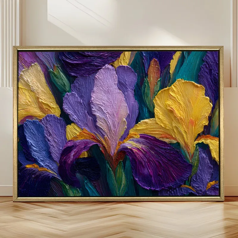 Violet Whisper Canvas Wall Painting With Frame media 4