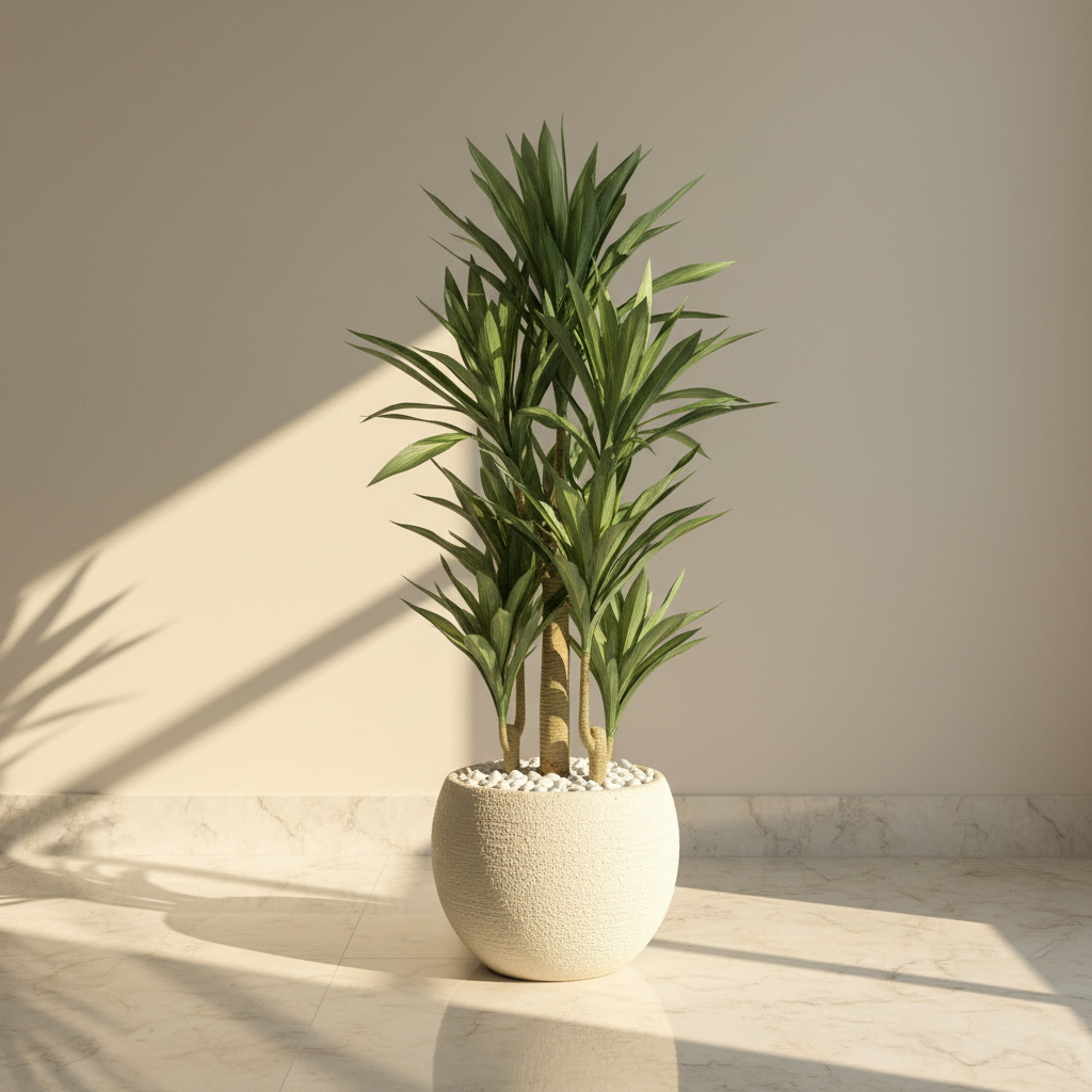 Artificial Green Dracaena Plant Without Pot - 4.2 Feet