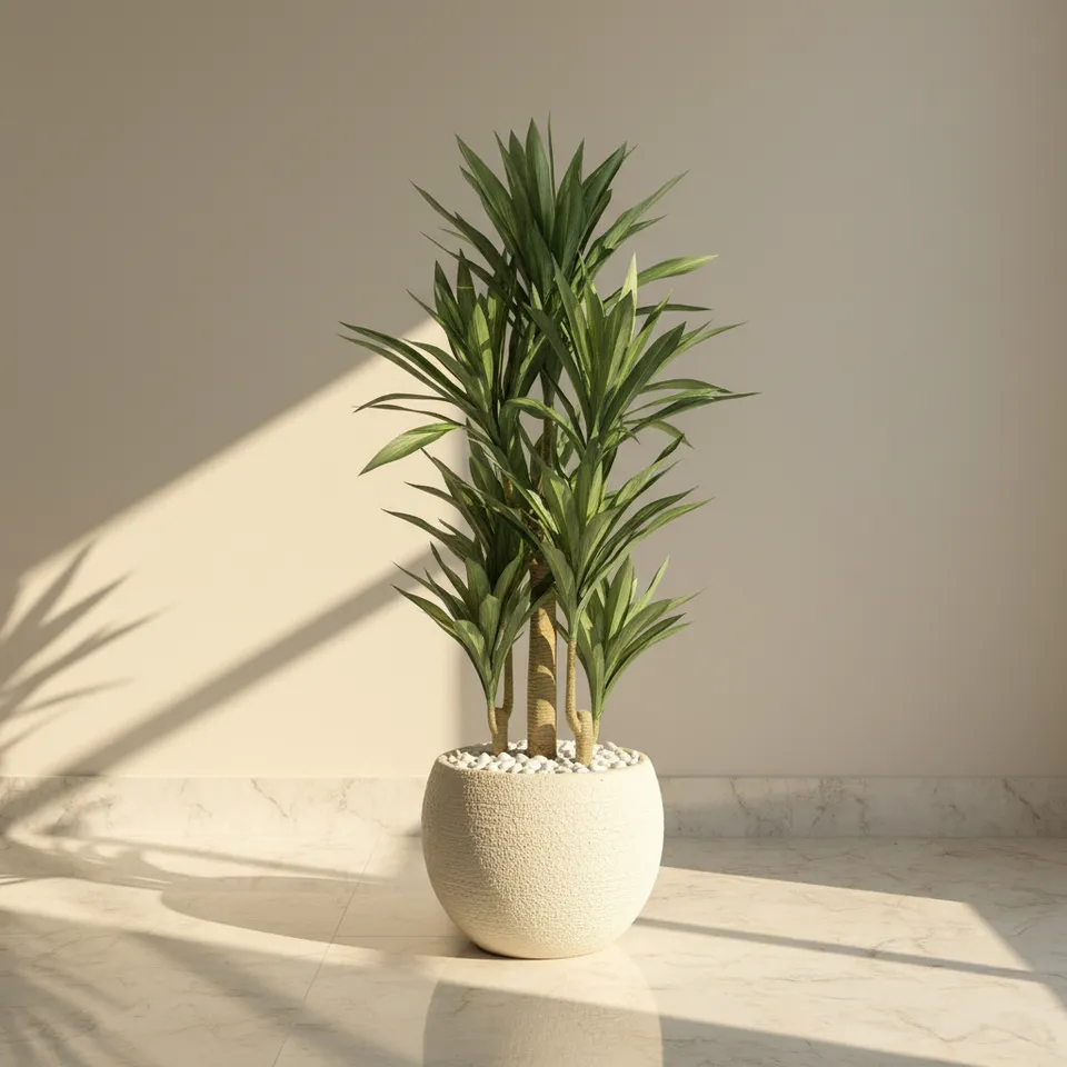 Artificial Green Dracaena Plant Without Pot - 4.2 Feet media 1