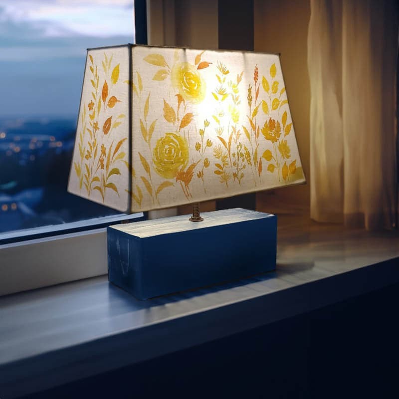Lindo Bloom Handpainted Fabric Table Lamp - Multicolor