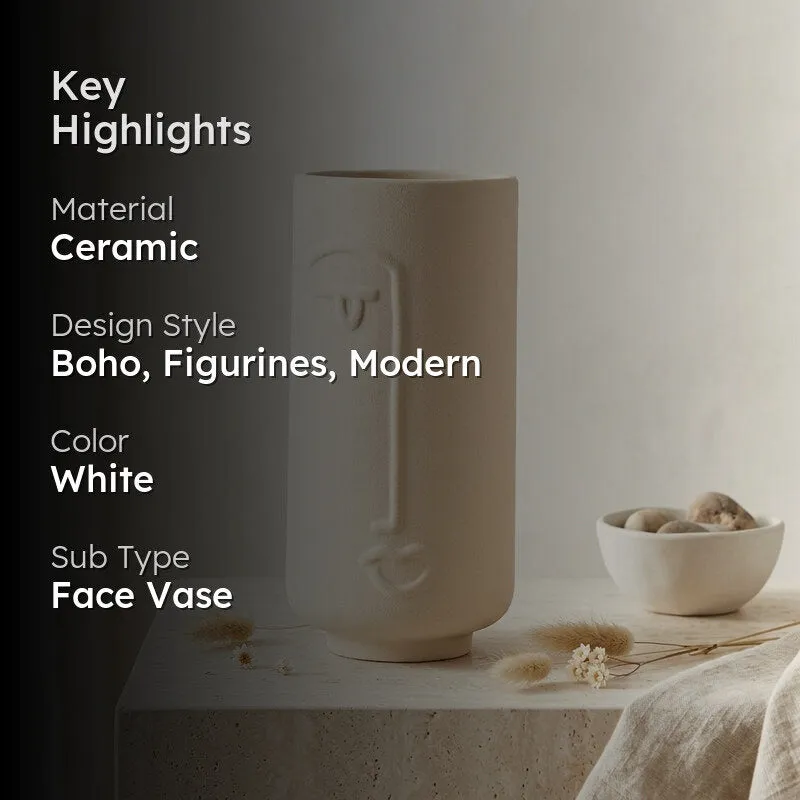 Ada Face Vase - White media 2