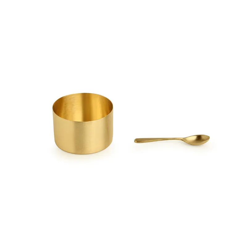 Tao Hand-Etched Brass Masala Box - 100 ML - 6