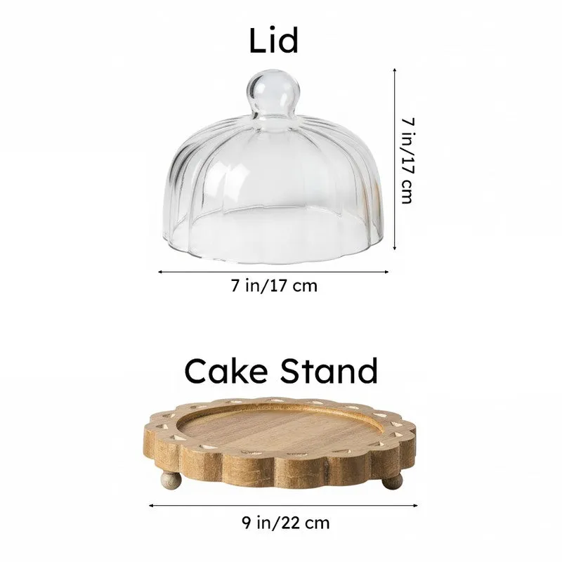 Curvilova Cake Stand With Dome - Set Of Two media 5