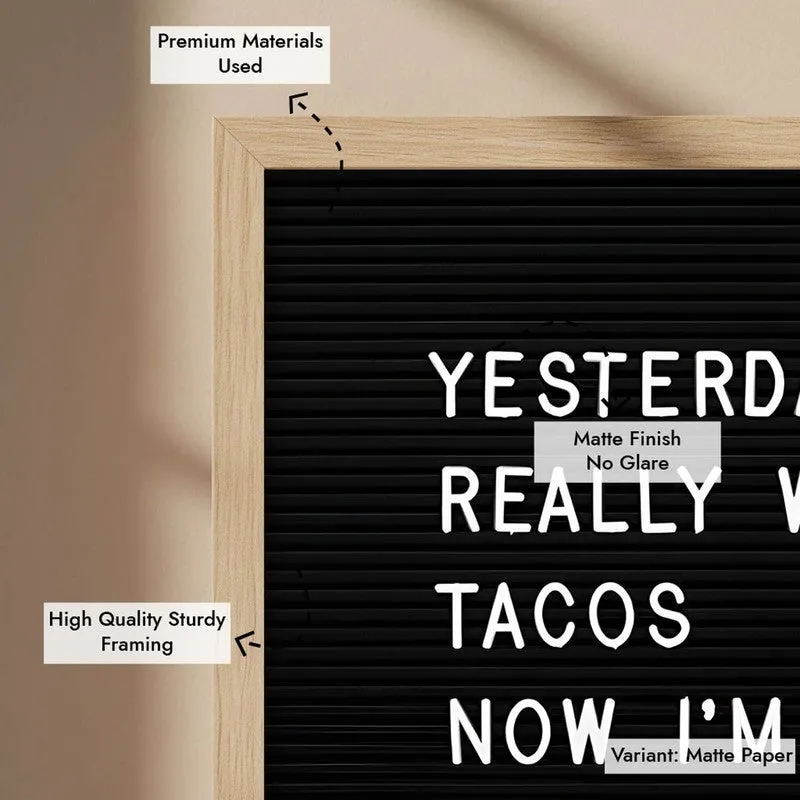 Taco Letters Archival Canvas Wall Art - Brown media 8