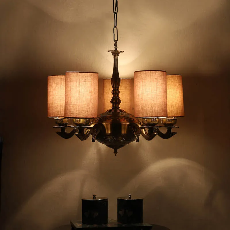 Kiaro Cylindrical Golden Antique Ceiling Lamp media 1