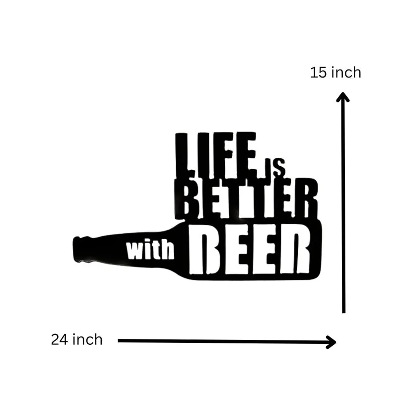 Life Is Better With Beer Black Iron Wall Accent media 5
