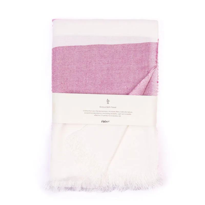Prittle Pat Bamboo Cotton Bath Towel - Pink media 3