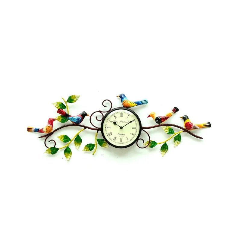 Sparrow Art Inspired Metal Wall Clock media 5