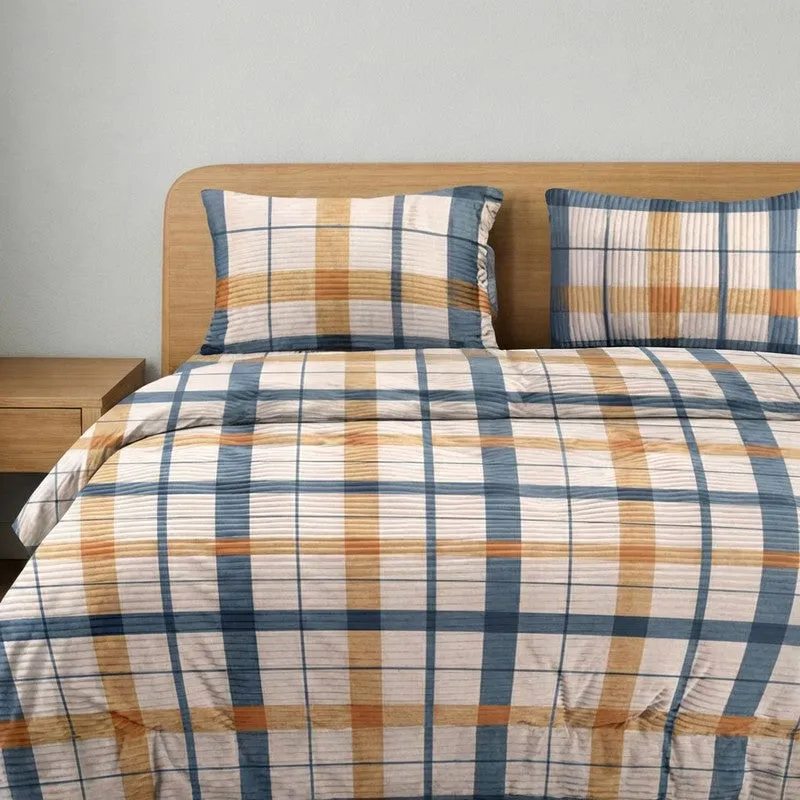 Serene Grid Bedsheet - 190 GSM media 3