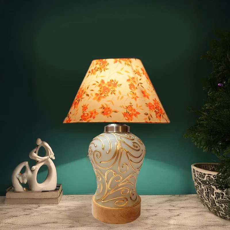 Lumithra Fleur Cone Wooden Table Lamp - Multicolor media 1