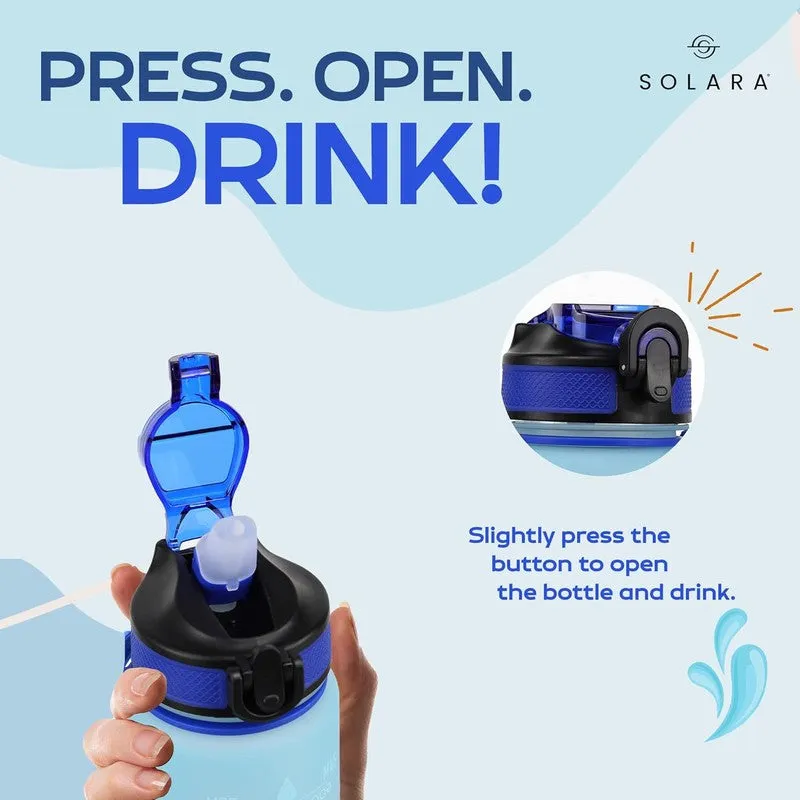 Solara Sportiq Plastic Water Bottle (1000 mL) - Blue media 5