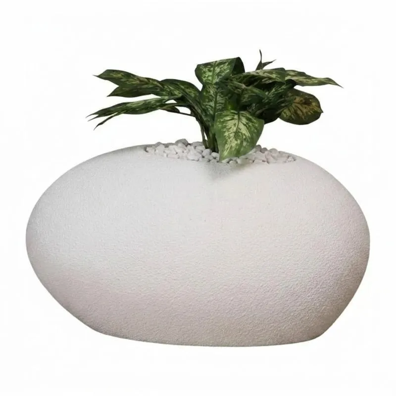 Pebblora Floor Planter - White - 7