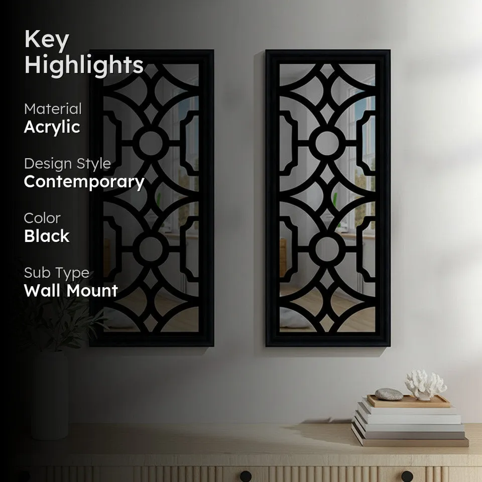 Persian Motif Decorative Wall Mirror - Set Of Two media 2